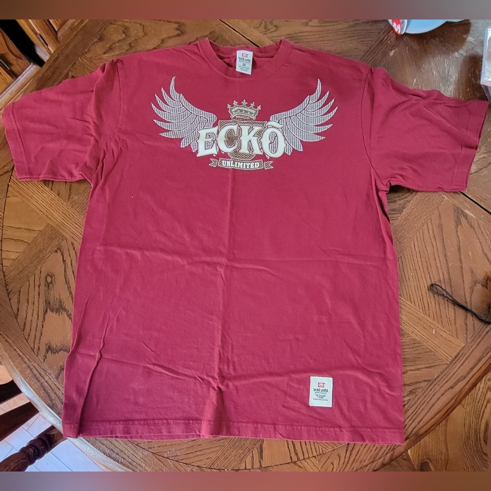 Mens 2XL Ecko Unltd. Maroon Classic Tee Shirt